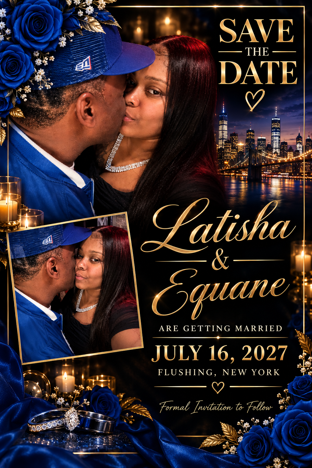Latisha and Equane Save the Date July 16 2027
